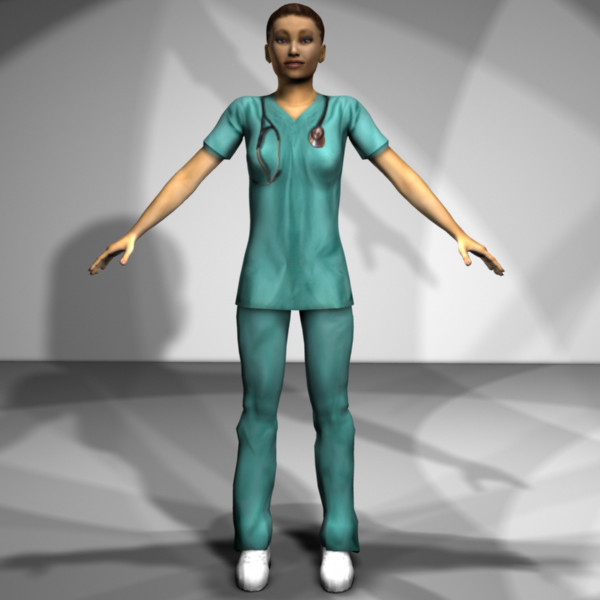 rigged medical personnel 3d model - Medical Personnel Collection Rigged - Women #2 by MasonMotion
